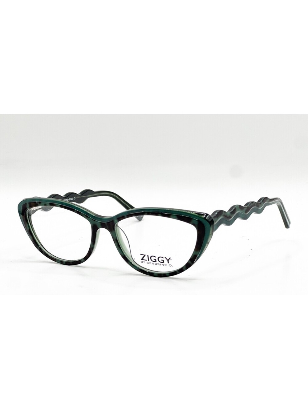 Ziggy 1385 C2 Green Teal Leopard Authentic Eyeglasses 51-17-140
